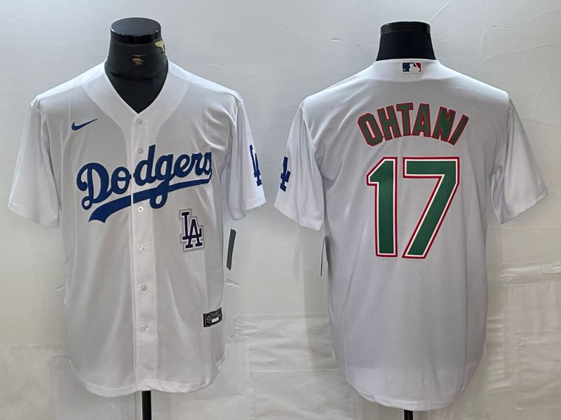 Men Los Angeles Dodgers 17 Ohtani White Nike Game MLB Jersey style 20